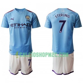 Manchester City STERLING 7 Bambino Maglia Prima 2019/2020 Manica Corta (+ Pantaloncini)